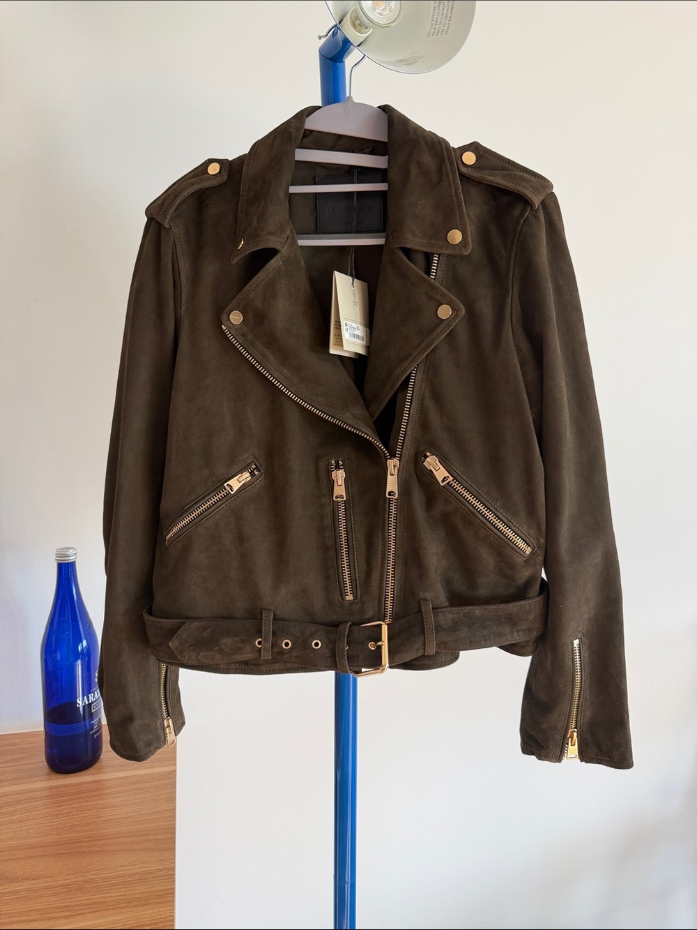 NWT AllSaints Women Suede Balfern Jacket US8 (UK12/EU40)